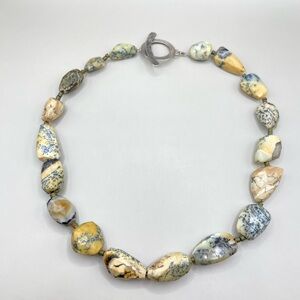 Saki Sterling Silver Stone Toggle Necklace